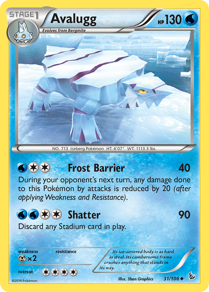 Avalugg – Flashfire 31/106 Pokémon card