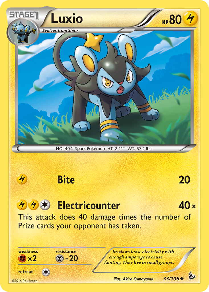 Luxio – Flashfire 33/106 Pokémon card