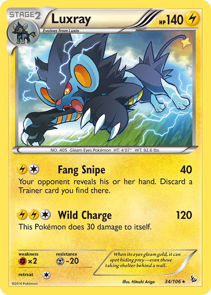 Luxray – Flashfire 34/106 Pokémon card