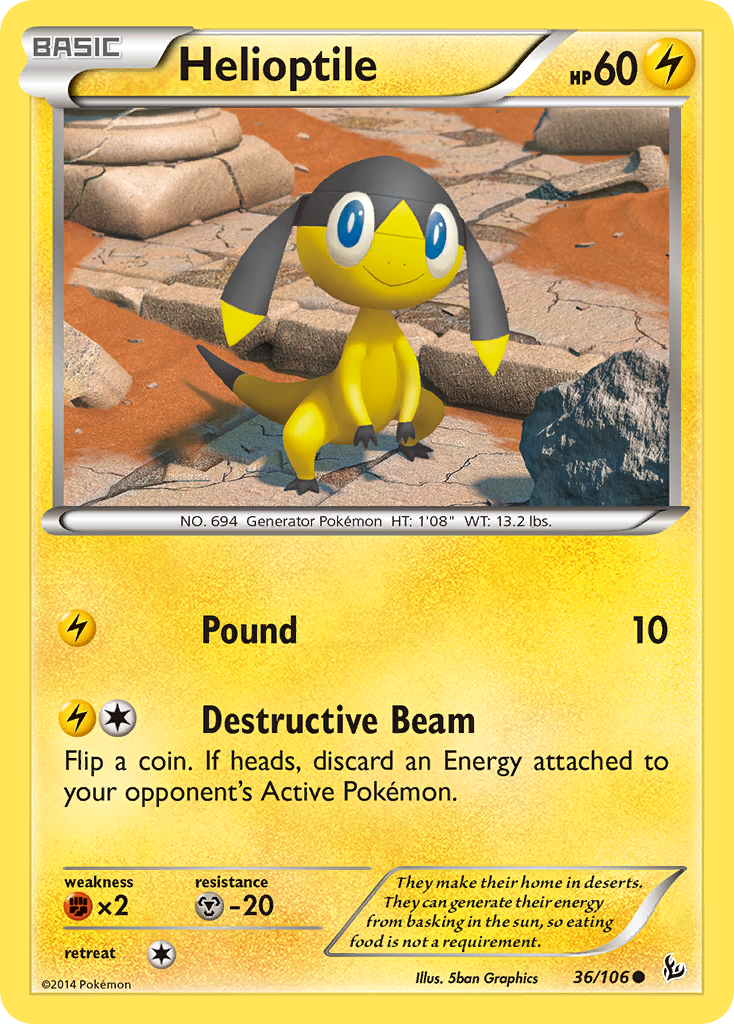 Helioptile – Flashfire 36/106 Pokémon card