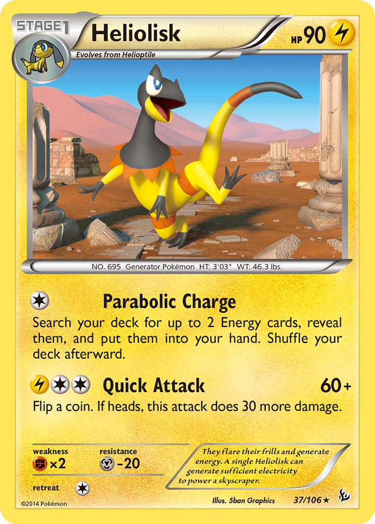 Heliolisk – Flashfire 37/106 Pokémon card