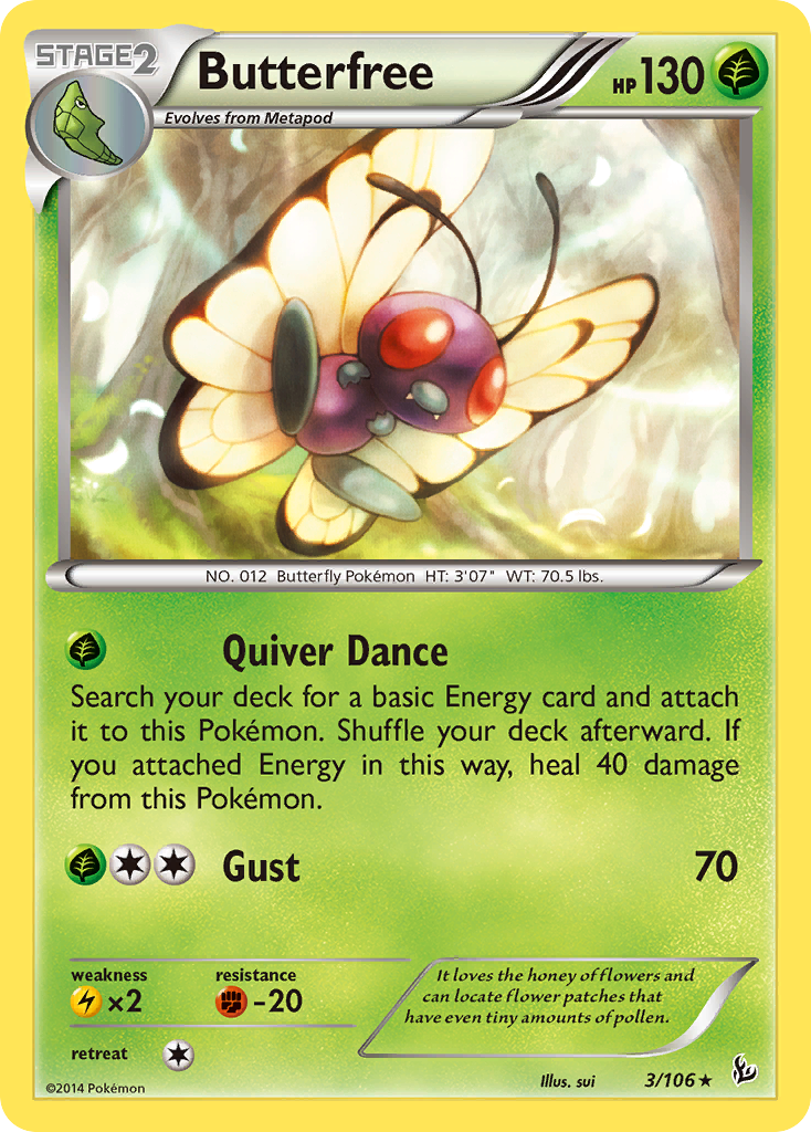 Butterfree – Flashfire 3/106 Pokémon card
