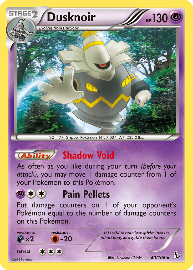 Dusknoir – Flashfire 40/106 Pokémon card