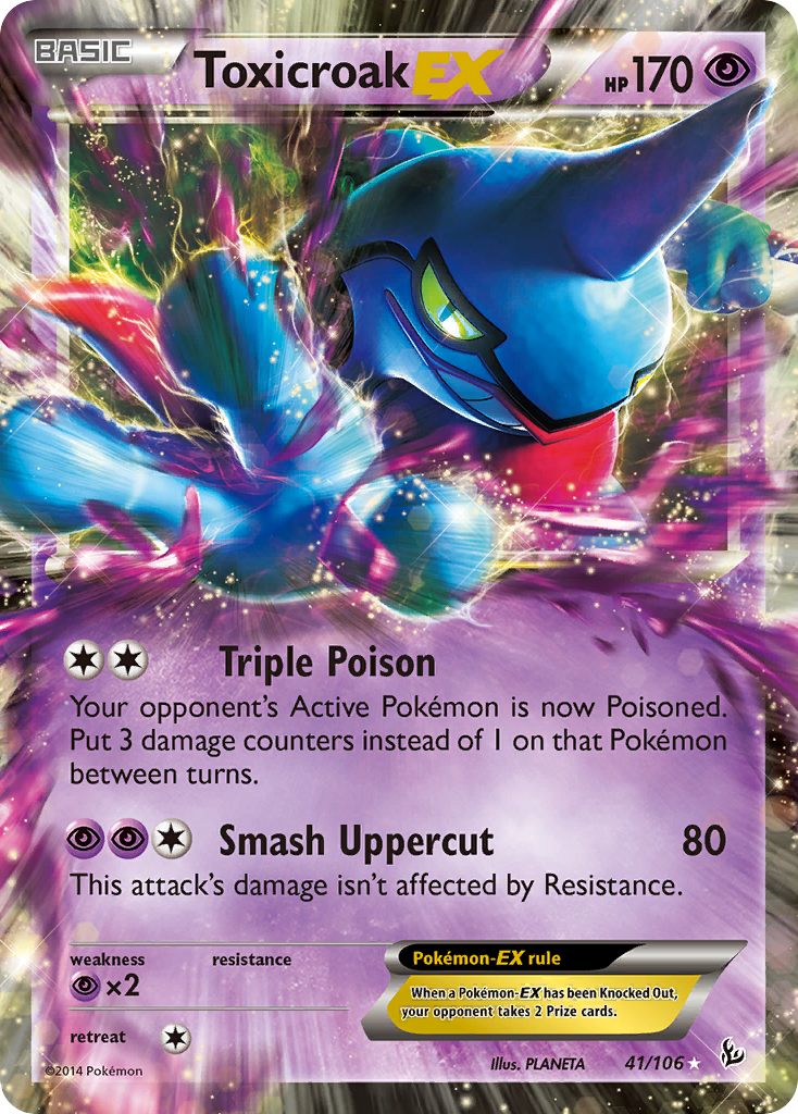Toxicroak-EX – Flashfire 41/106 Pokémon card