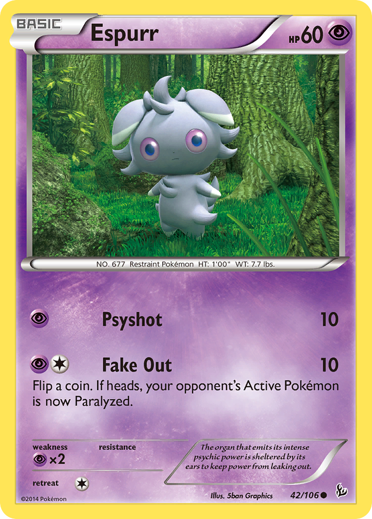 Espurr – Flashfire 42/106 Pokémon card