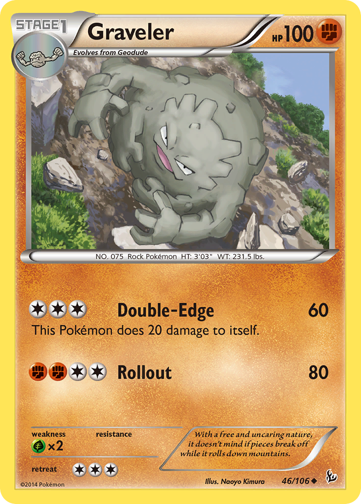 Graveler – Flashfire 46/106 Pokémon card
