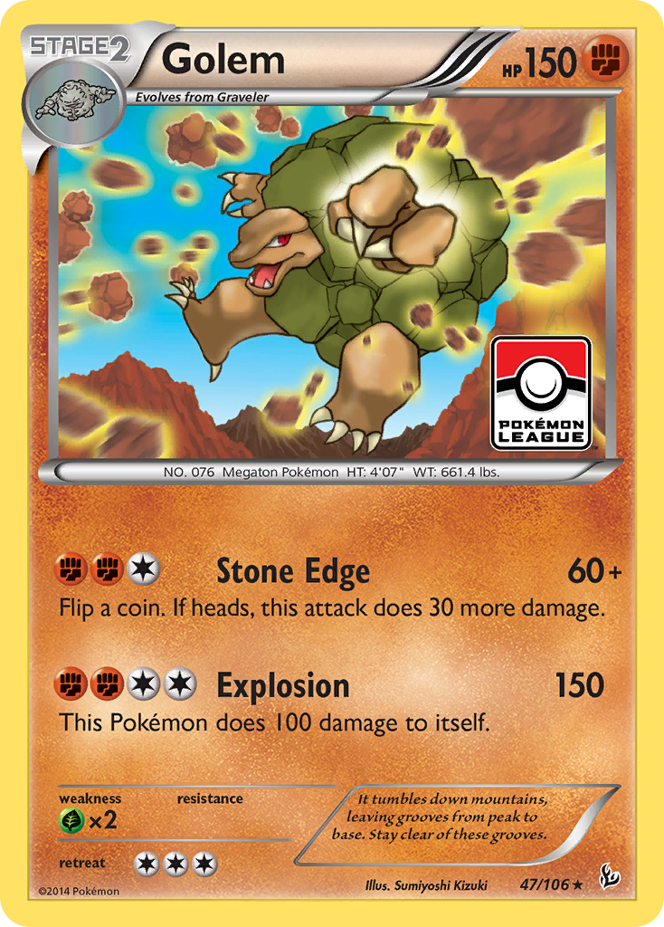 Golem – Flashfire 47/106 Pokémon card