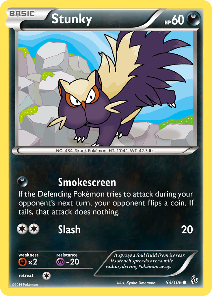 Stunky – Flashfire 53/106 Pokémon card
