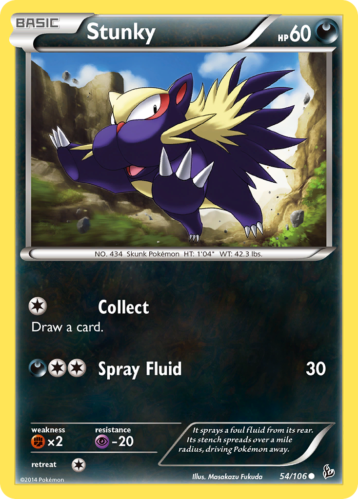 Stunky – Flashfire 54/106 Pokémon card