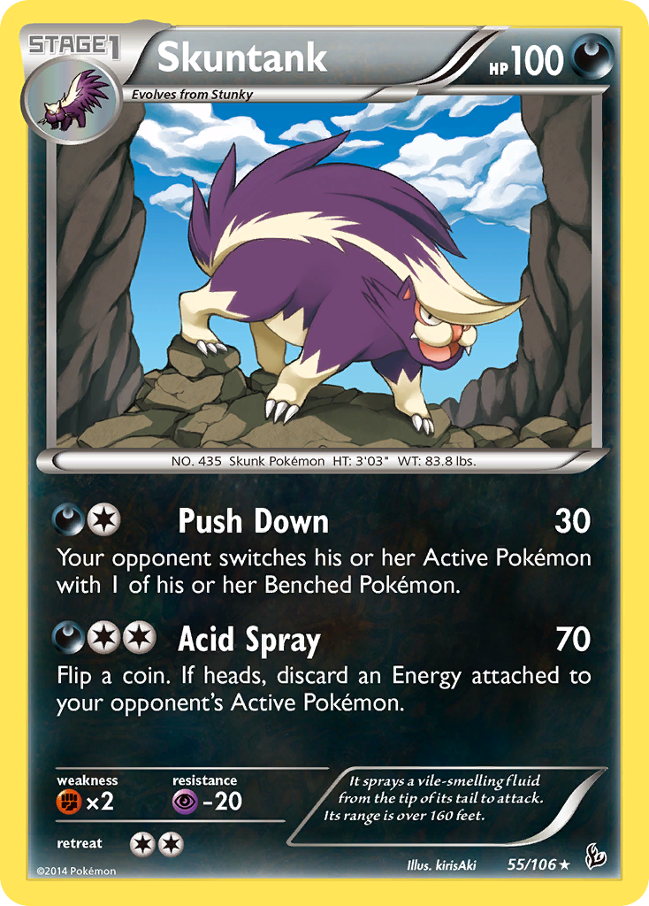 Skuntank – Flashfire 55/106 Pokémon card