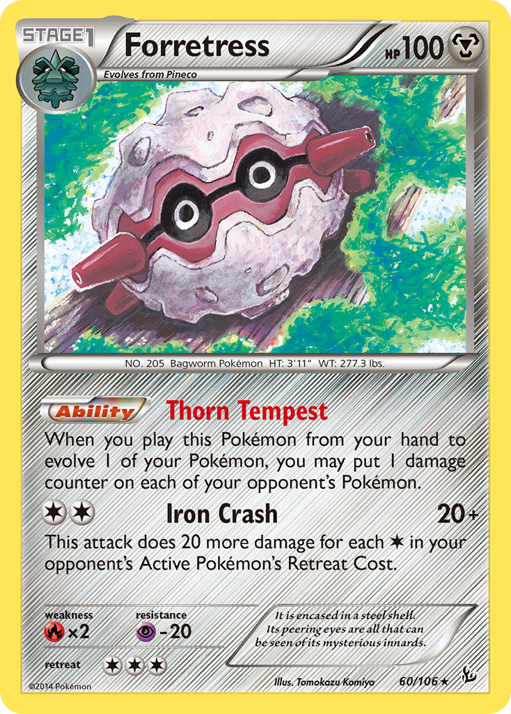 Forretress – Flashfire 60/106 Pokémon card