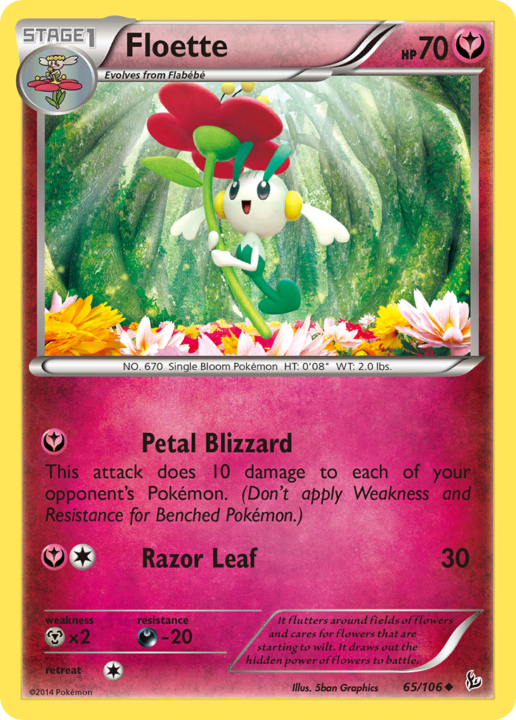 Floette – Flashfire 65/106 Pokémon card