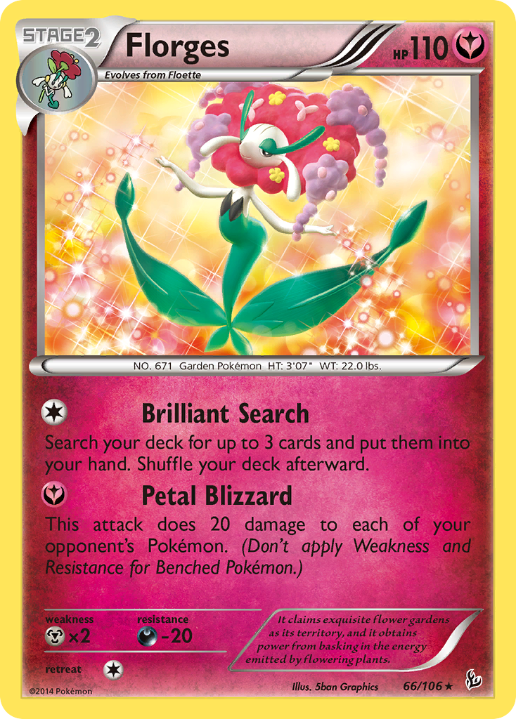Florges – Flashfire 66/106 Pokémon card