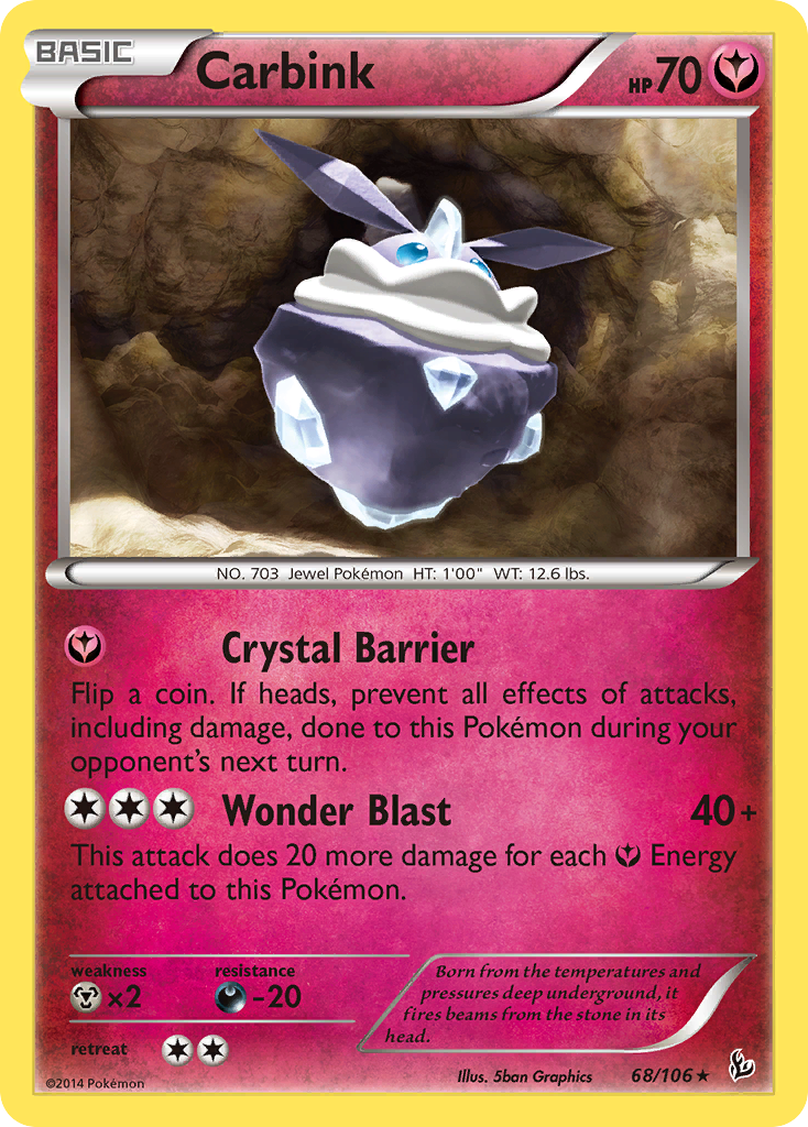Carbink – Flashfire 68/106 Pokémon card