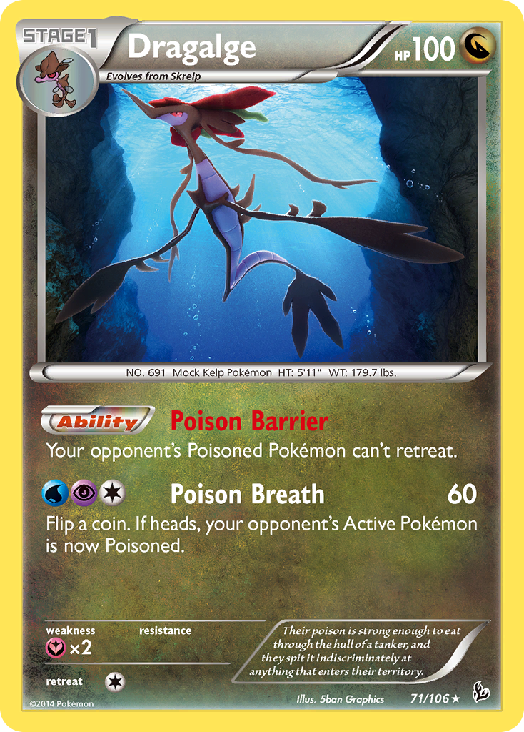 Dragalge – Flashfire 71/106 Pokémon card