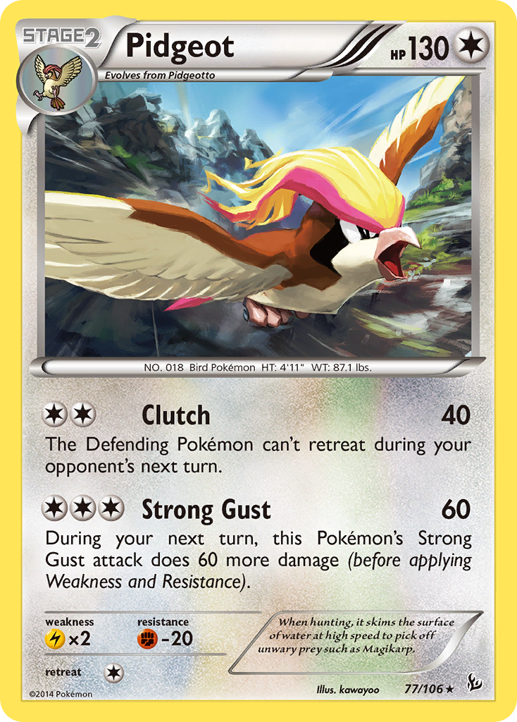 Pidgeot – Flashfire 77/106 Pokémon card