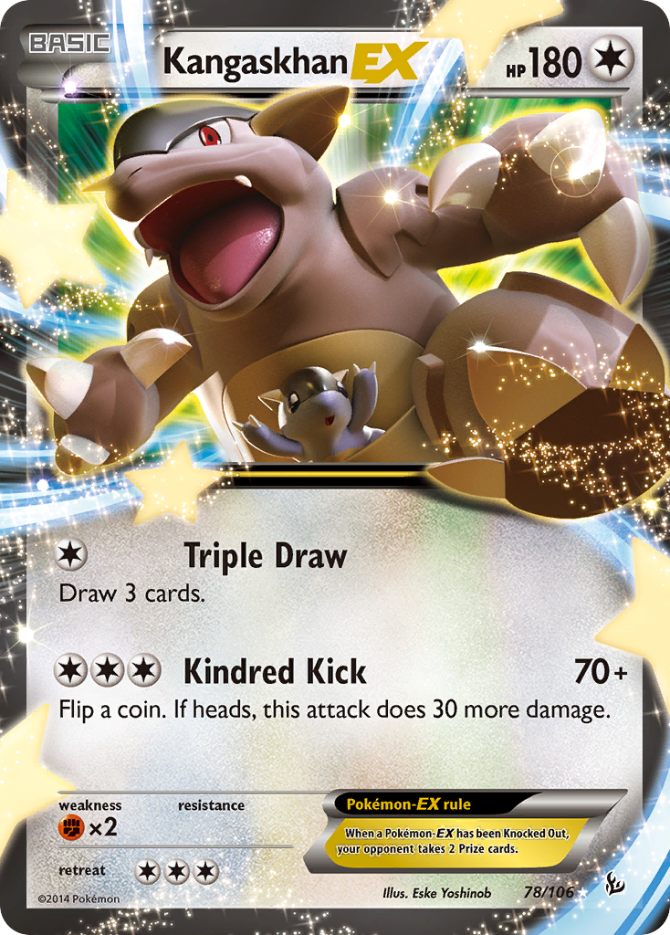 Kangaskhan-EX – Flashfire 78/106 Pokémon card