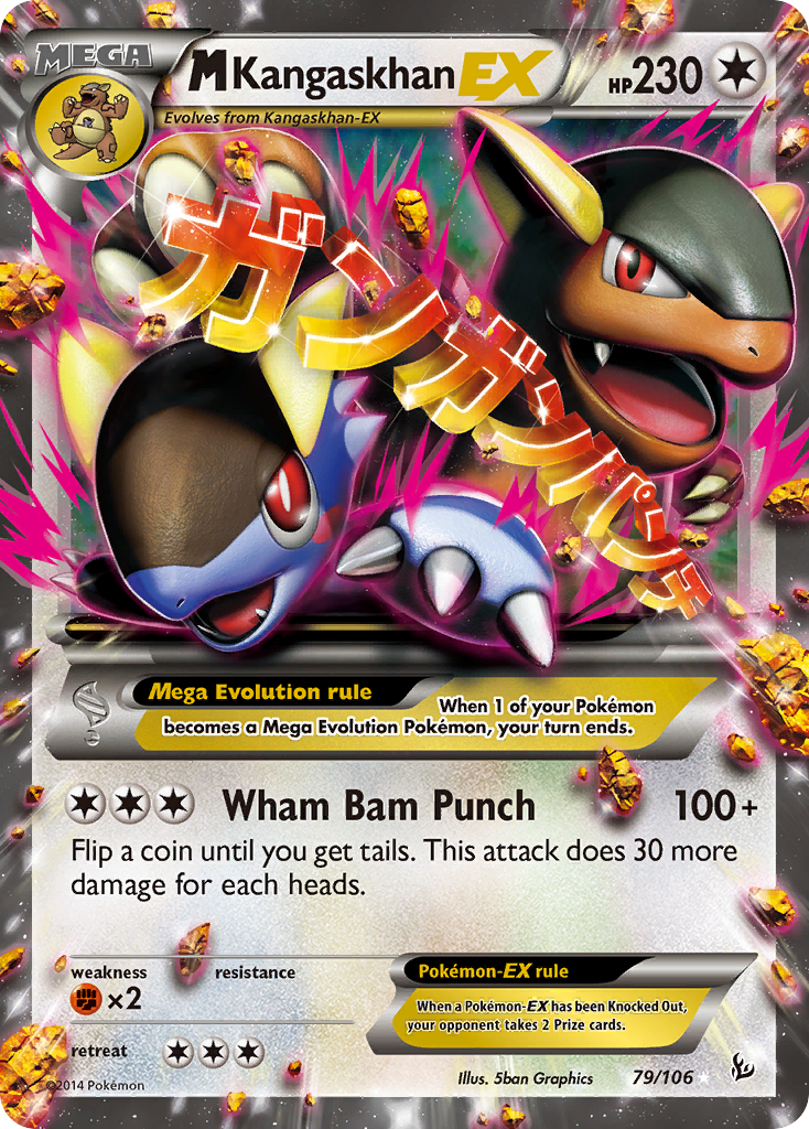 M Kangaskhan-EX – Flashfire 79/106 Pokémon card