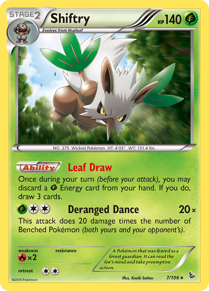 Shiftry – Flashfire 7/106 Pokémon card
