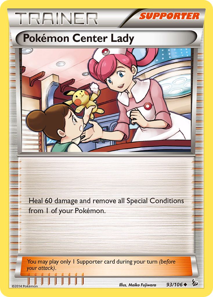 Pokémon Center Lady – Flashfire 93/106 Pokémon card