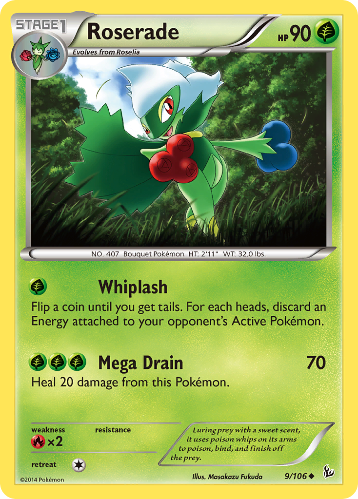 Roserade – Flashfire 9/106 Pokémon card