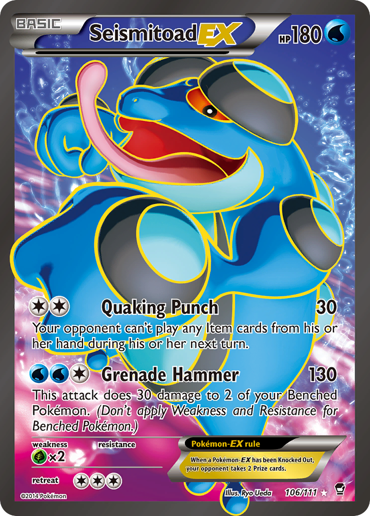 Seismitoad-EX – Furious Fists 106/111 Pokémon card
