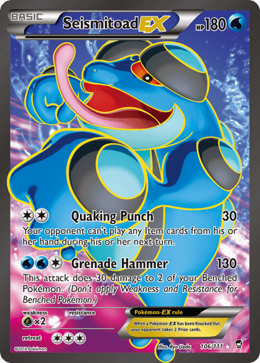 Seismitoad-EX - Furious Fists 106
