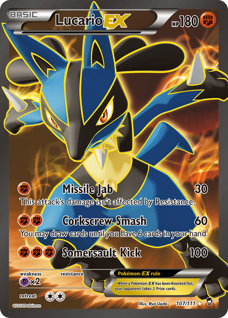 Lucario-EX – Furious Fists 107/111 Pokémon card