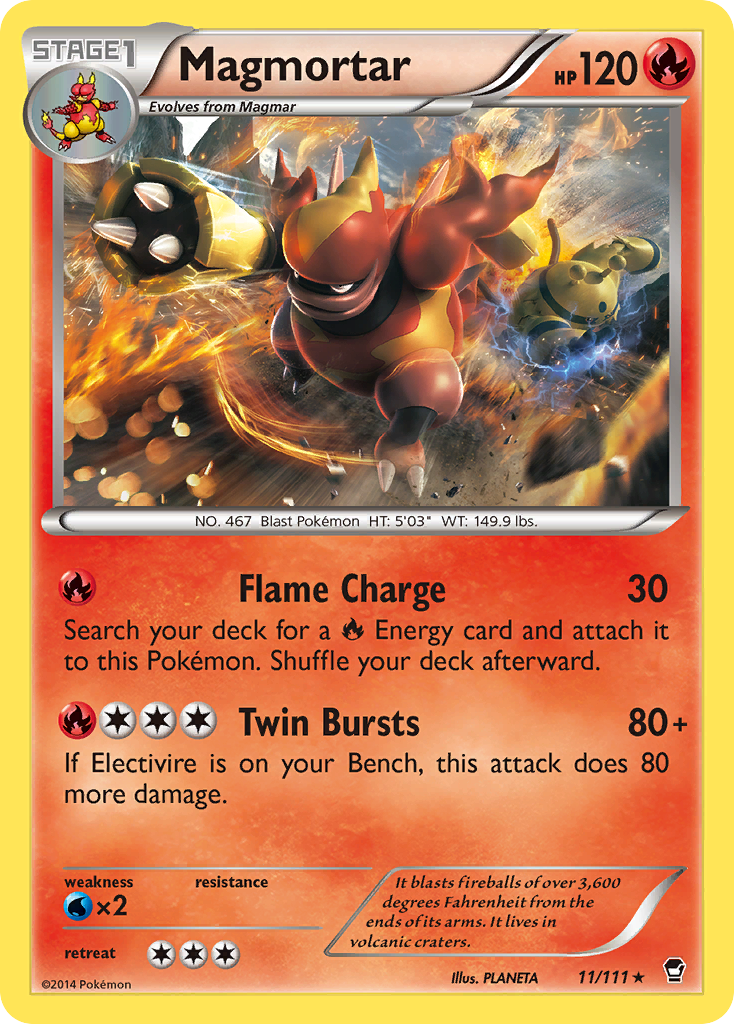 Magmortar – Furious Fists 11/111 Pokémon card