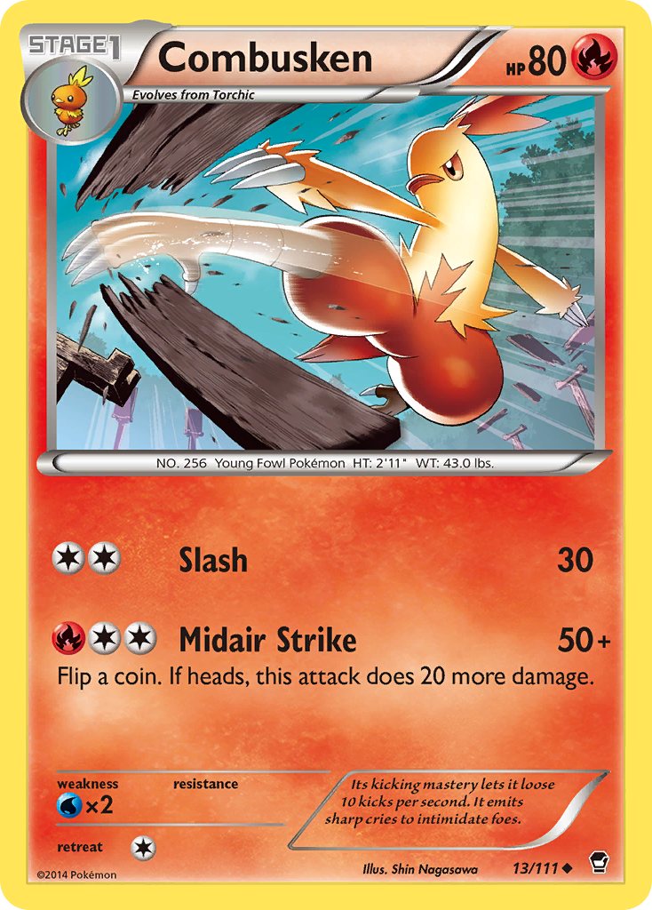Combusken – Furious Fists 13/111 Pokémon card