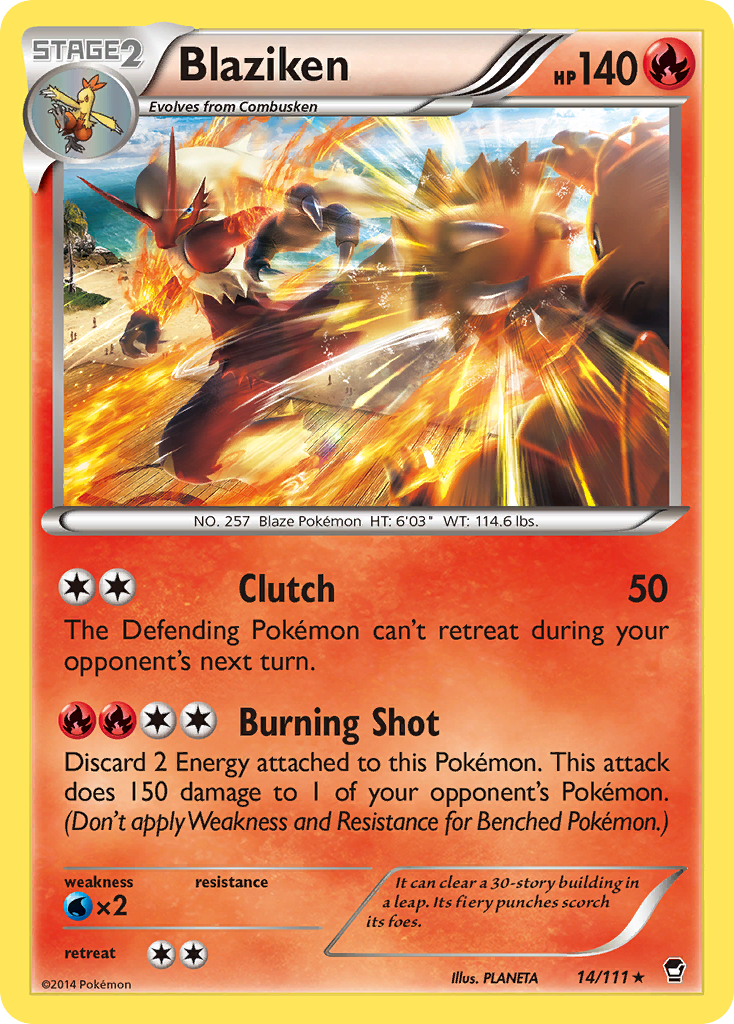 Blaziken – Furious Fists 14/111 Pokémon card