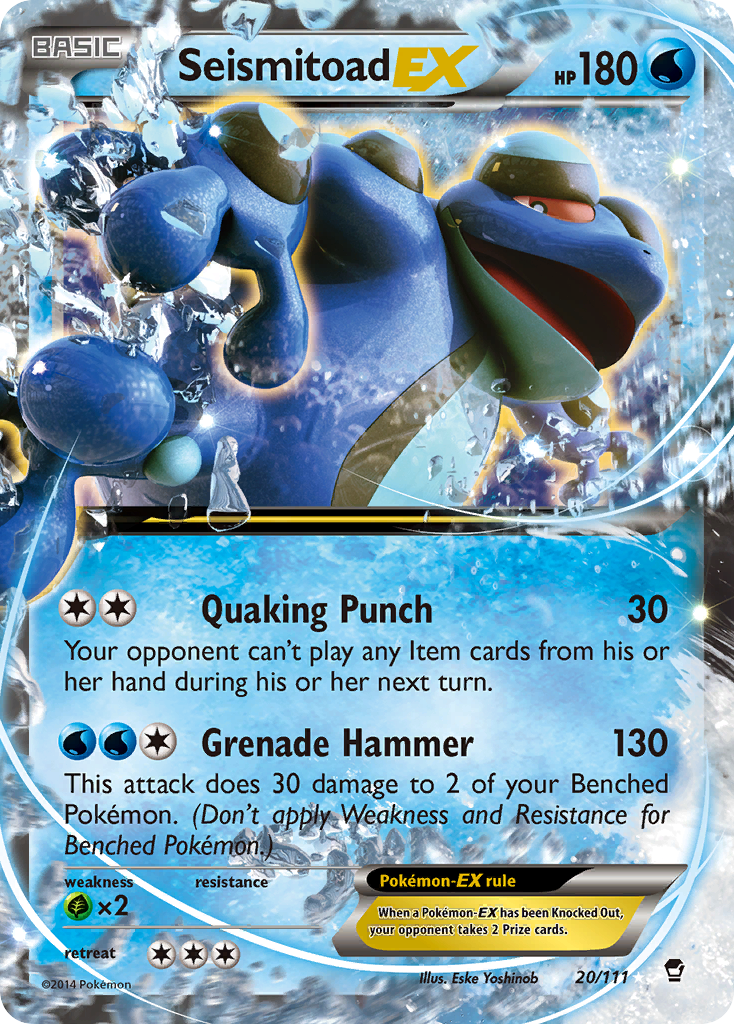 Seismitoad-EX – Furious Fists 20/111 Pokémon card