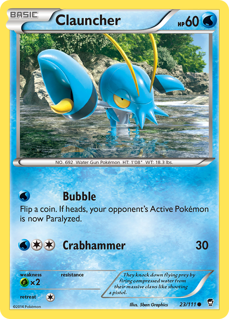 Clauncher – Furious Fists 23/111 Pokémon card