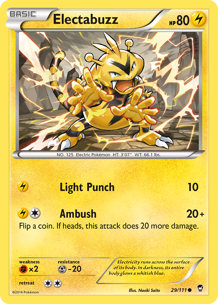 Electabuzz – Furious Fists 29/111 Pokémon card