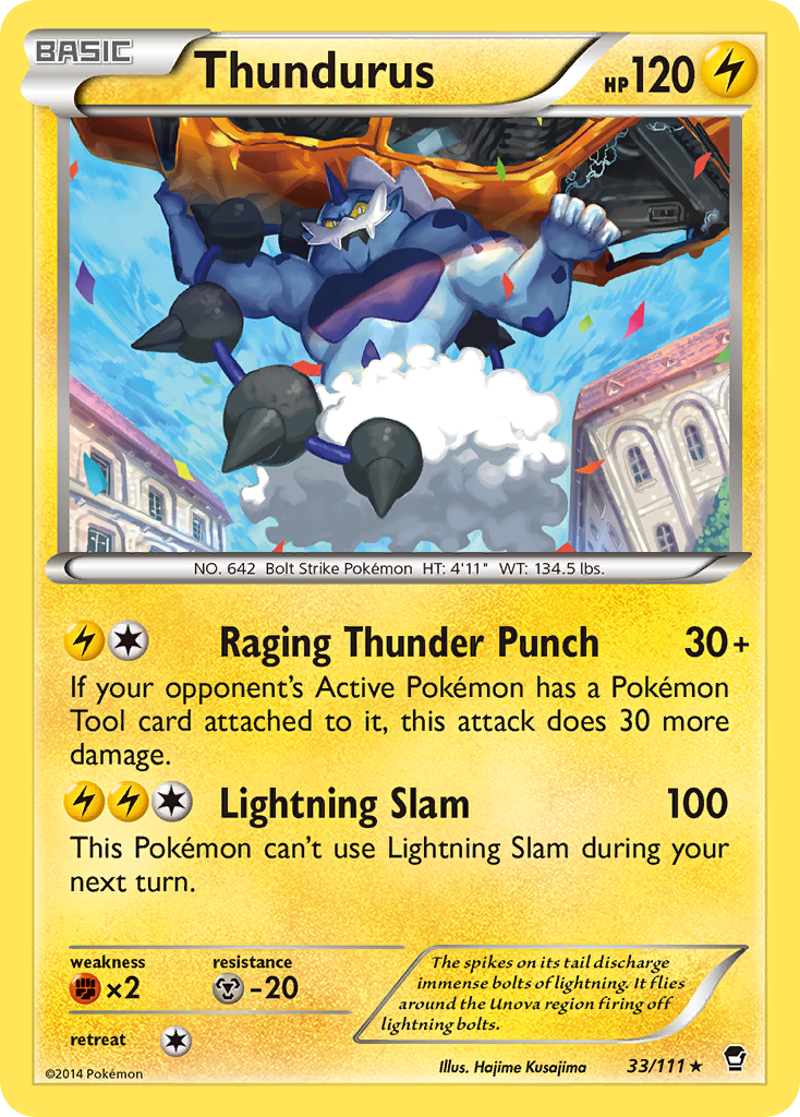 Thundurus – Furious Fists 33/111 Pokémon card