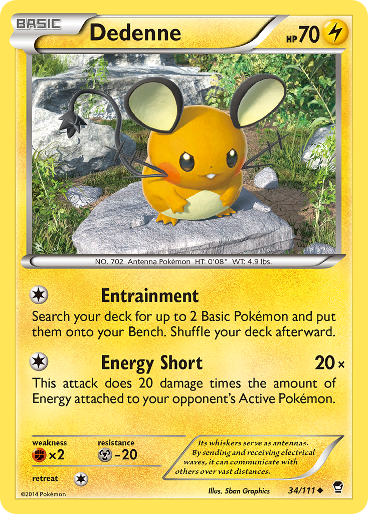 Dedenne – Furious Fists 34/111 Pokémon card