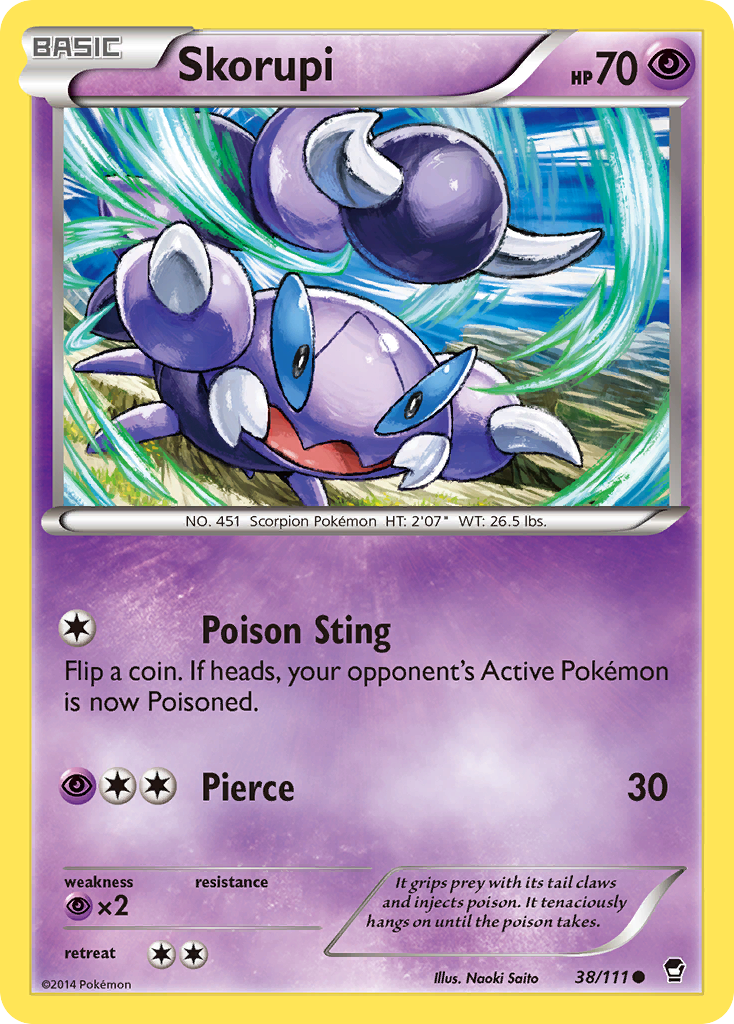 Skorupi – Furious Fists 38/111 Pokémon card