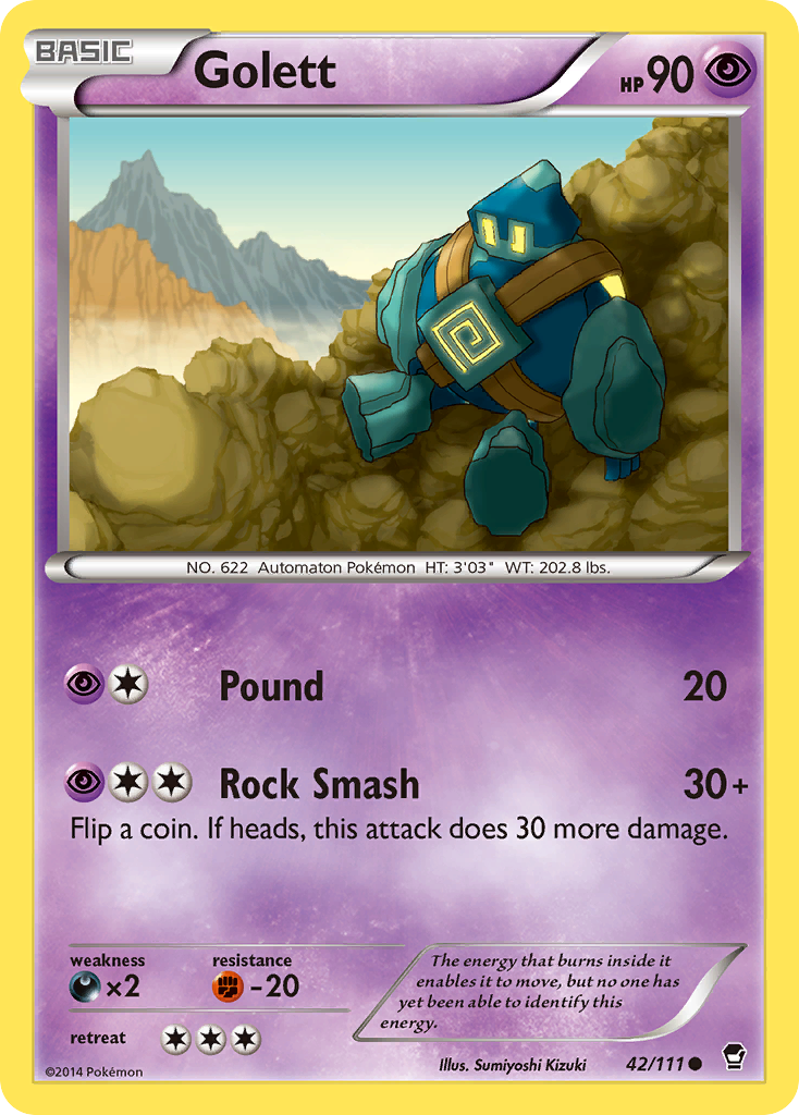 Golett – Furious Fists 42/111 Pokémon card