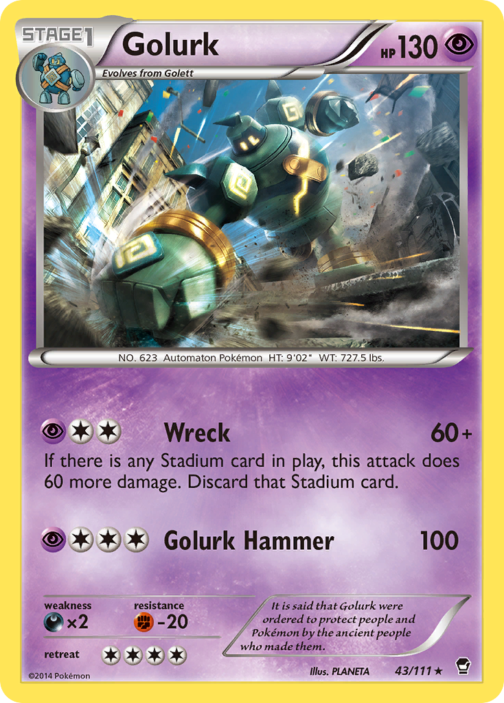 Golurk – Furious Fists 43/111 Pokémon card