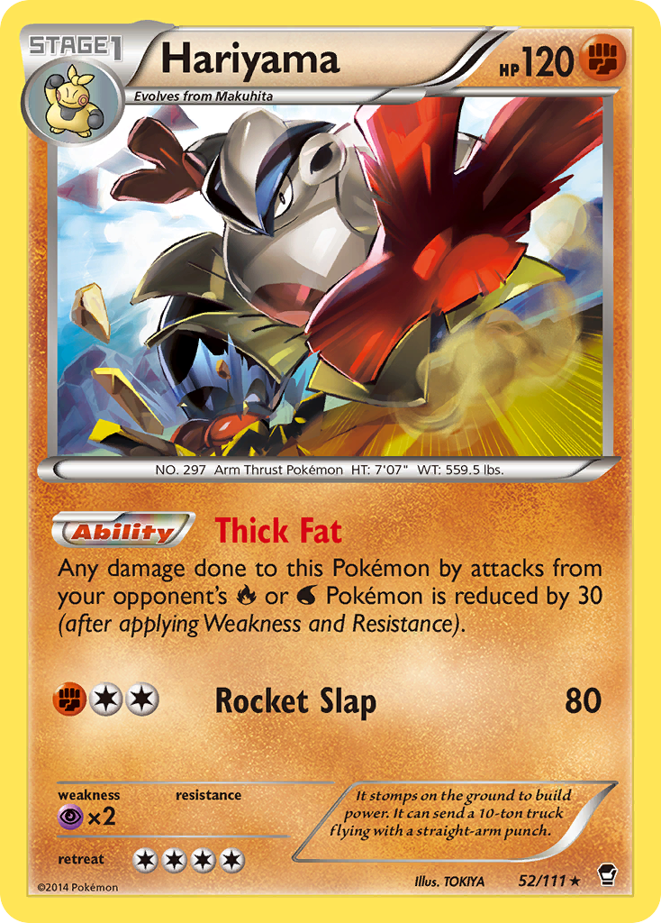 Hariyama – Furious Fists 52/111 Pokémon card