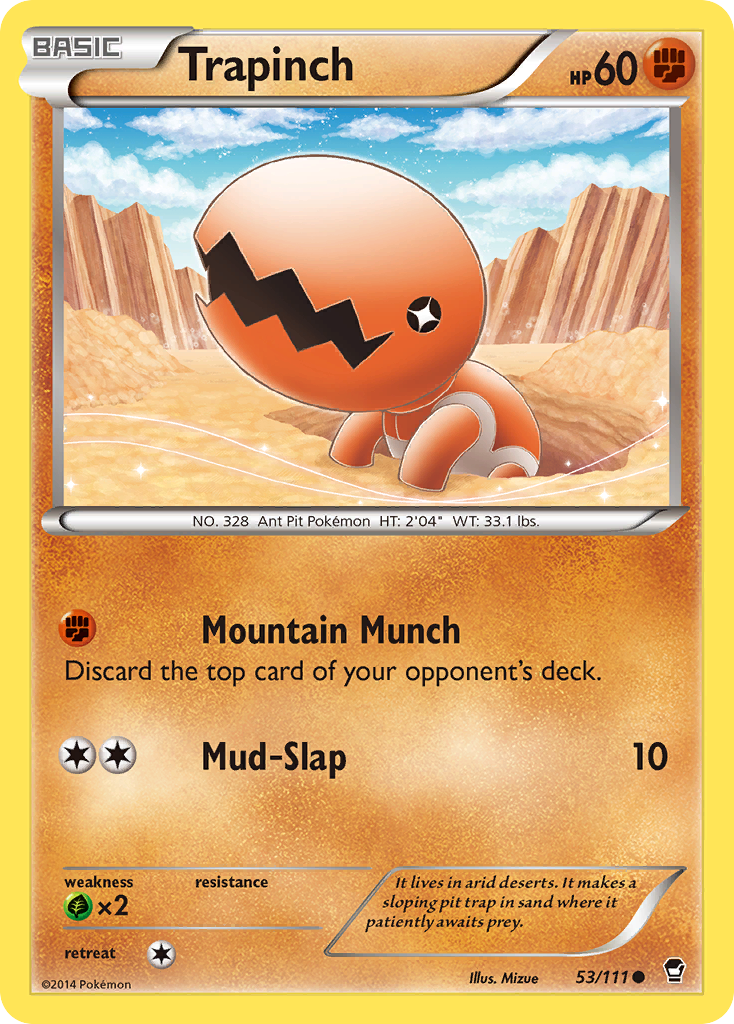 Trapinch – Furious Fists 53/111 Pokémon card
