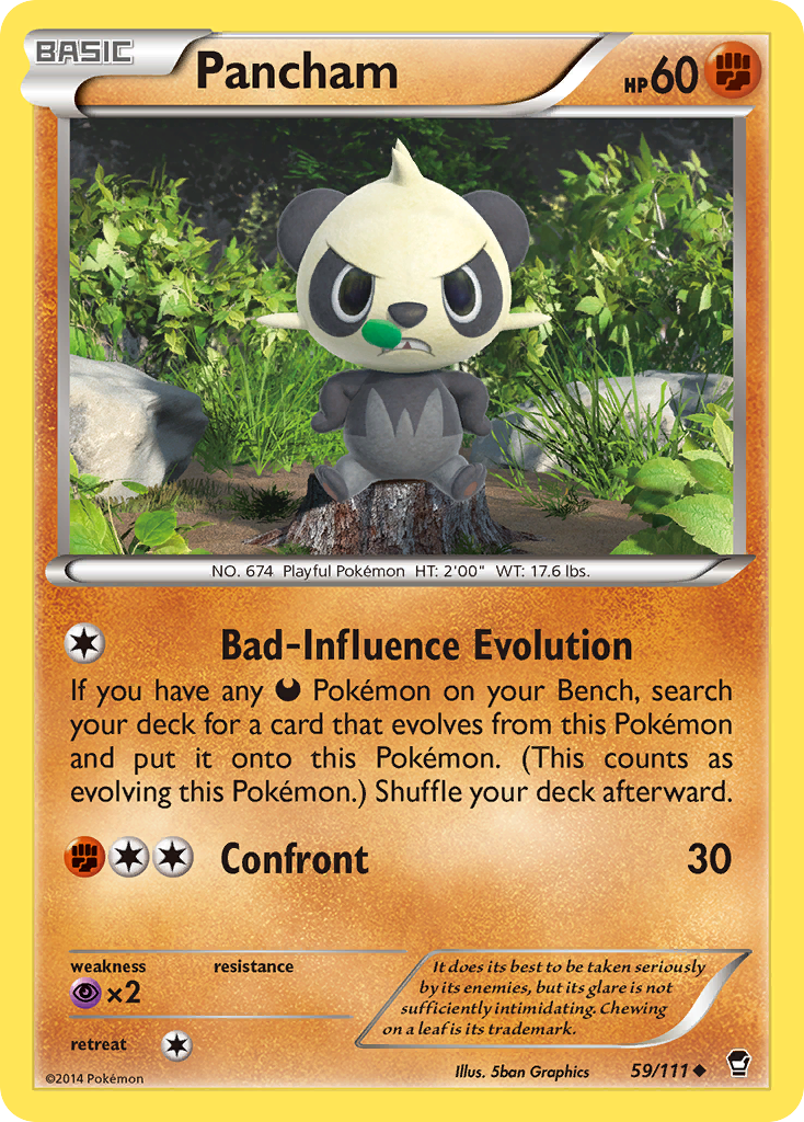 Pancham – Furious Fists 59/111 Pokémon card