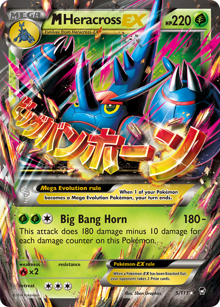 M Heracross-EX – Furious Fists 5/111 Pokémon card