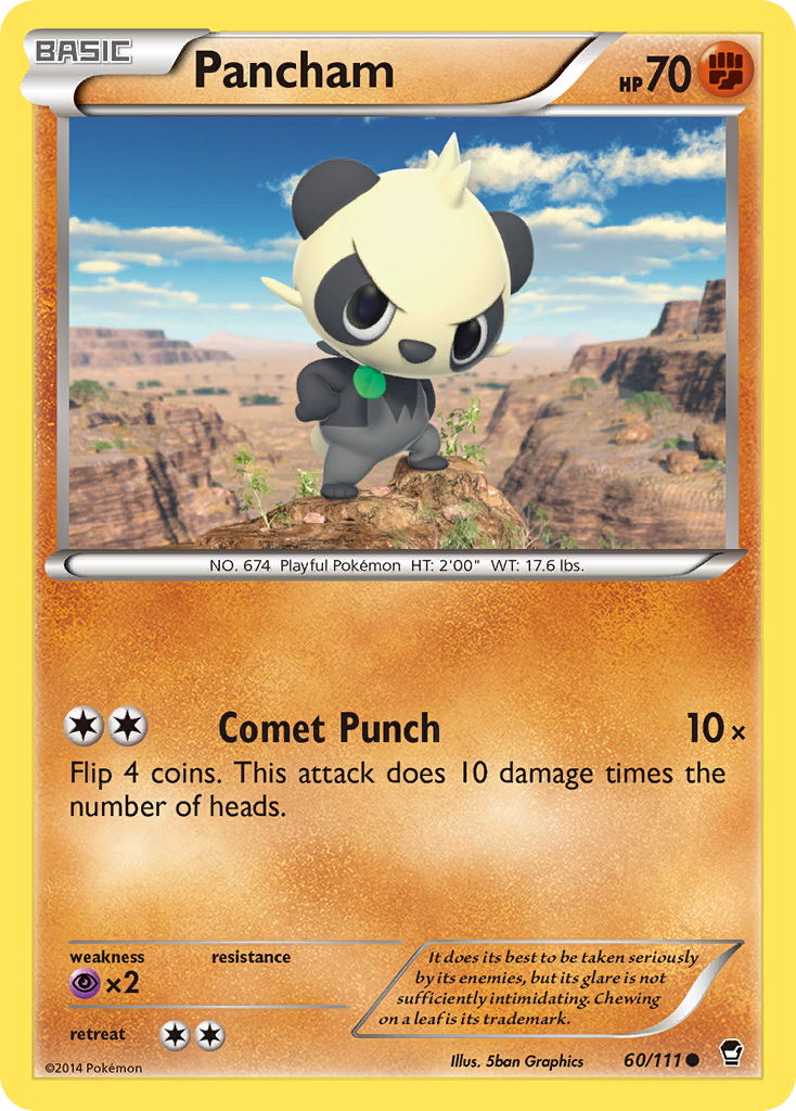 Pancham – Furious Fists 60/111 Pokémon card