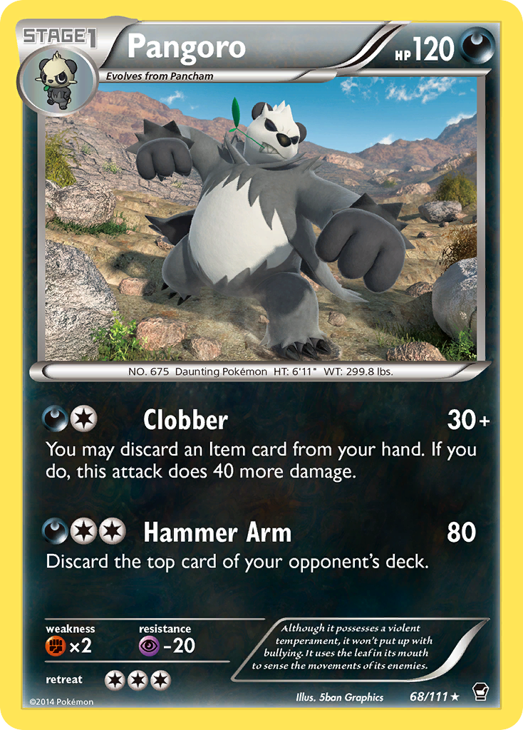 Pangoro – Furious Fists 68/111 Pokémon card