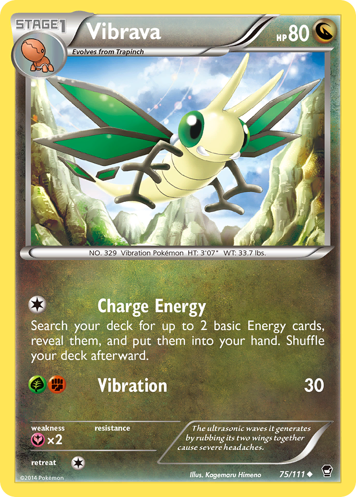 Vibrava – Furious Fists 75/111 Pokémon card
