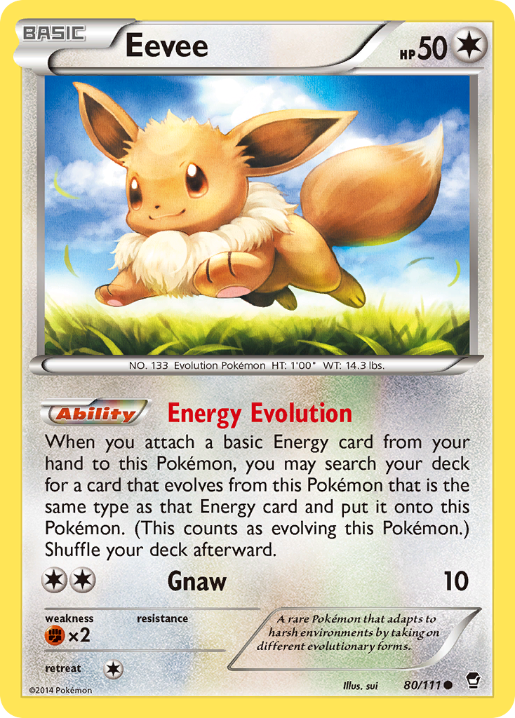Eevee – Furious Fists 80/111 Pokémon card