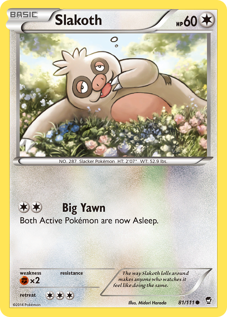 Slakoth – Furious Fists 81/111 Pokémon card