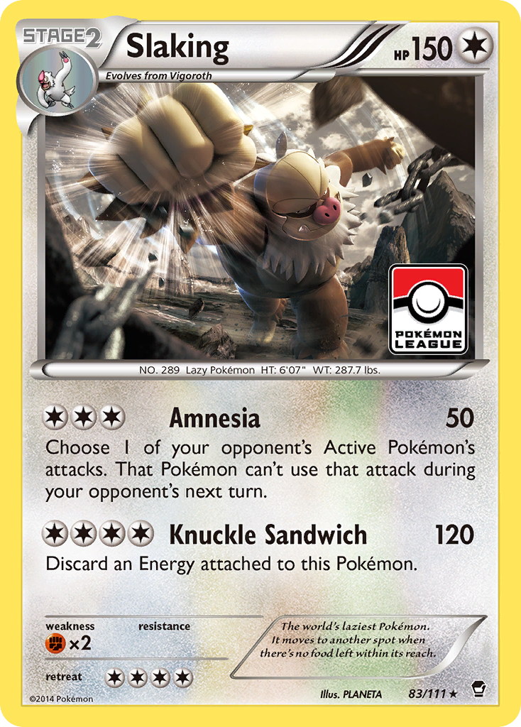 Slaking – Furious Fists 83/111 Pokémon card