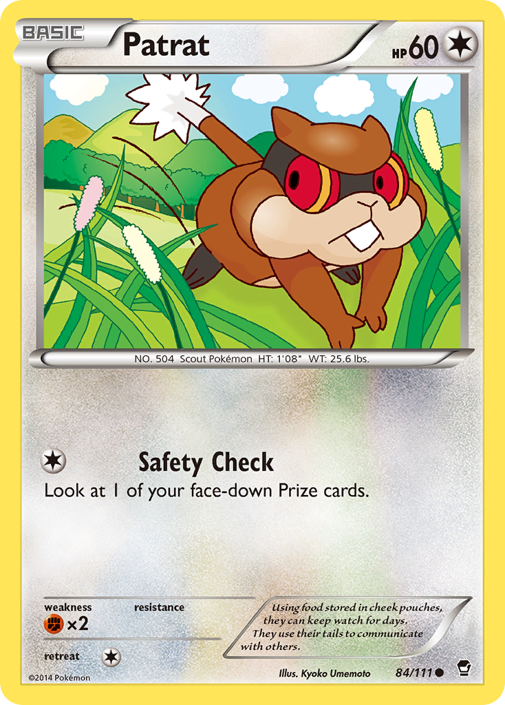 Patrat – Furious Fists 84/111 Pokémon card